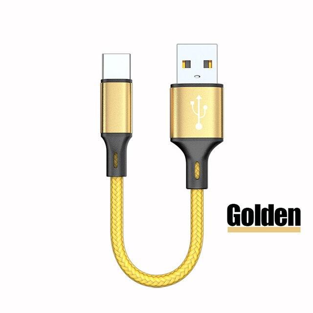 Lisslune | 25cm USB C Fast Charging Cable - Ultimate Portable Charger for Huawei P30, P40 & Samsung Devices