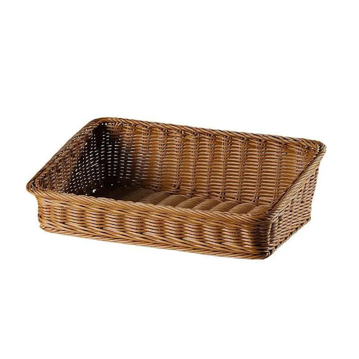 Lisslune | Stylish Woven Rattan Storage Tray with Practical Handles