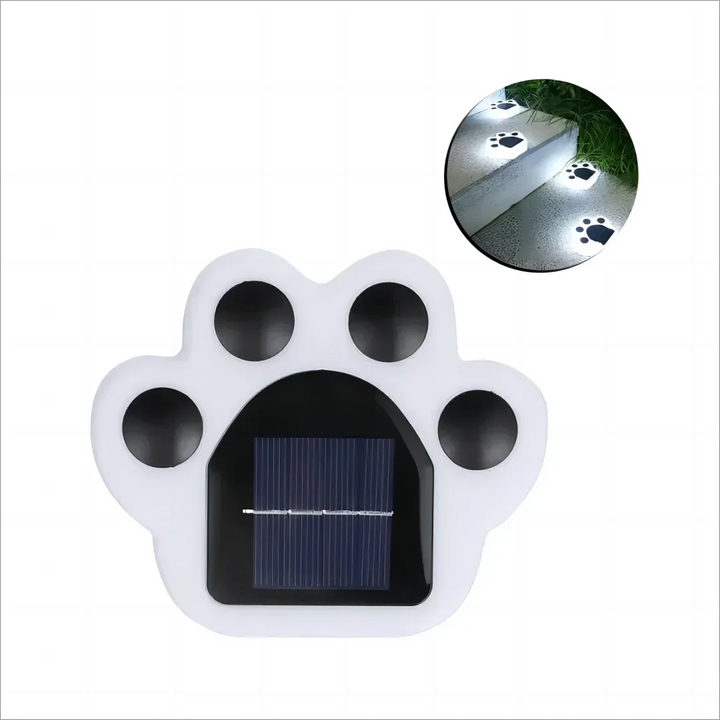 Lisslune | Glowing Paw LED Solar Pathway Outdoor Lights