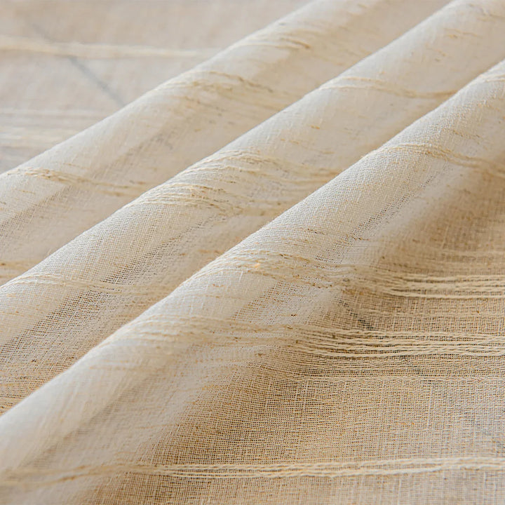 Rynx | 1 Piece Vintage Synthetic Vintage Linen Texture Short Curtain for Café Kitchen Semi-Transparent Curtain Valance Small Window Curtain Panels