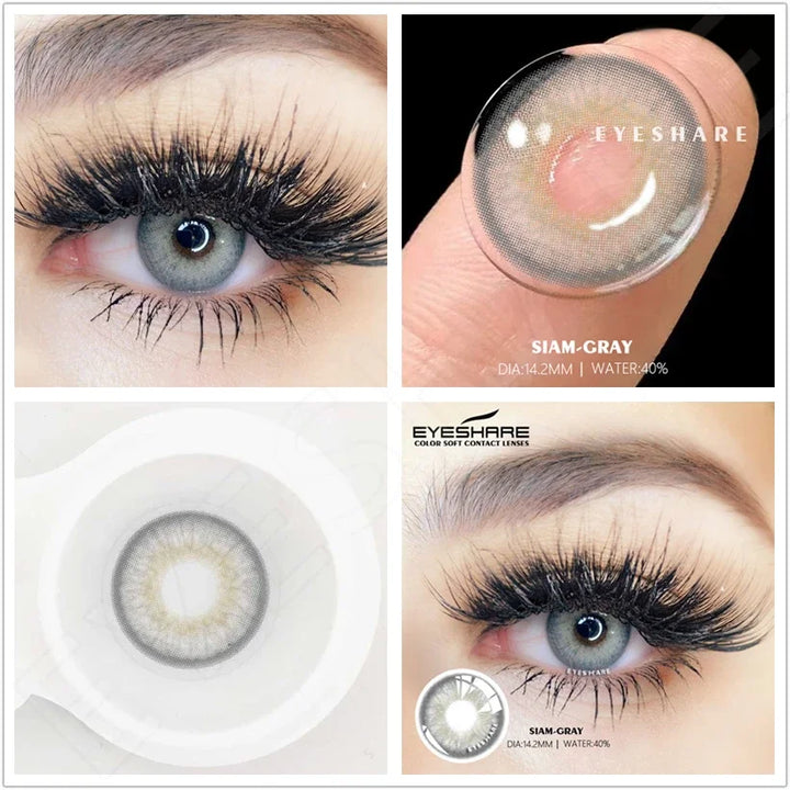 Rynx | 1 Pair Colored Lenses Ocean Colored Contact Lenses Beautiful Pupil Makeup Contact Lens Annual Use Cosmetic Beauty Eye Lenses