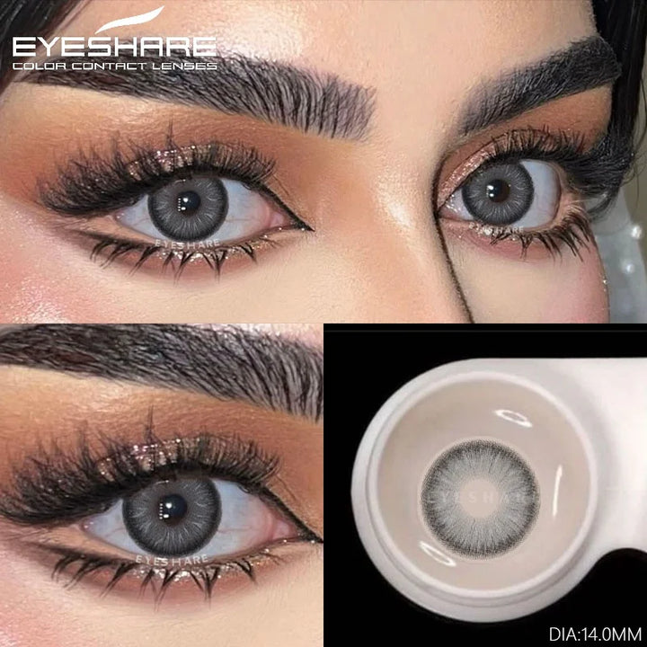 Rynx | 1 pair of naturally colored contact lenses for gray eyes eye lens fashion blue lenses cosmetic brown eye contacts annual