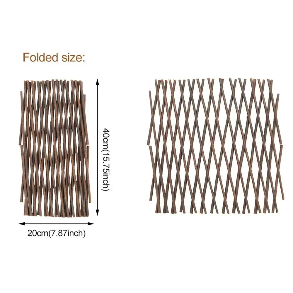 Rynx | 1/10 Piece extendable garden screen expandable trellis privacy hedge wooden fence for garden plants vines wall railing