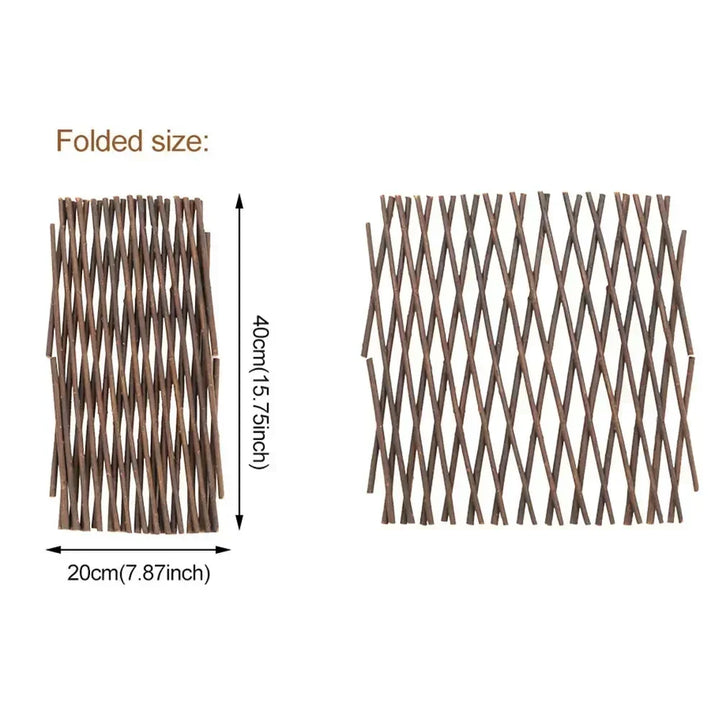 Rynx | 1/10 Piece extendable garden screen expandable trellis privacy hedge wooden fence for garden plants vines wall railing
