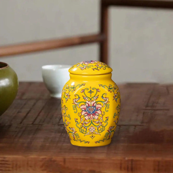 Lisslune | Hand-painted porcelain flower vase - Stylish tea storage and home accessory