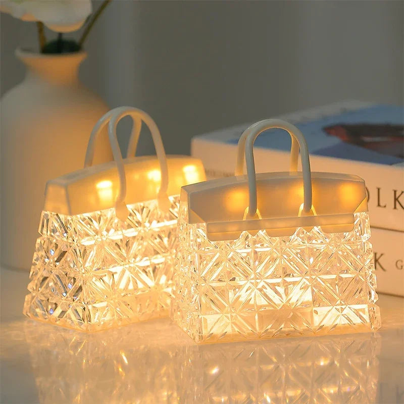 Lisslune | CrystalBag | Creative Acrylic Night Light in Handbag Shape