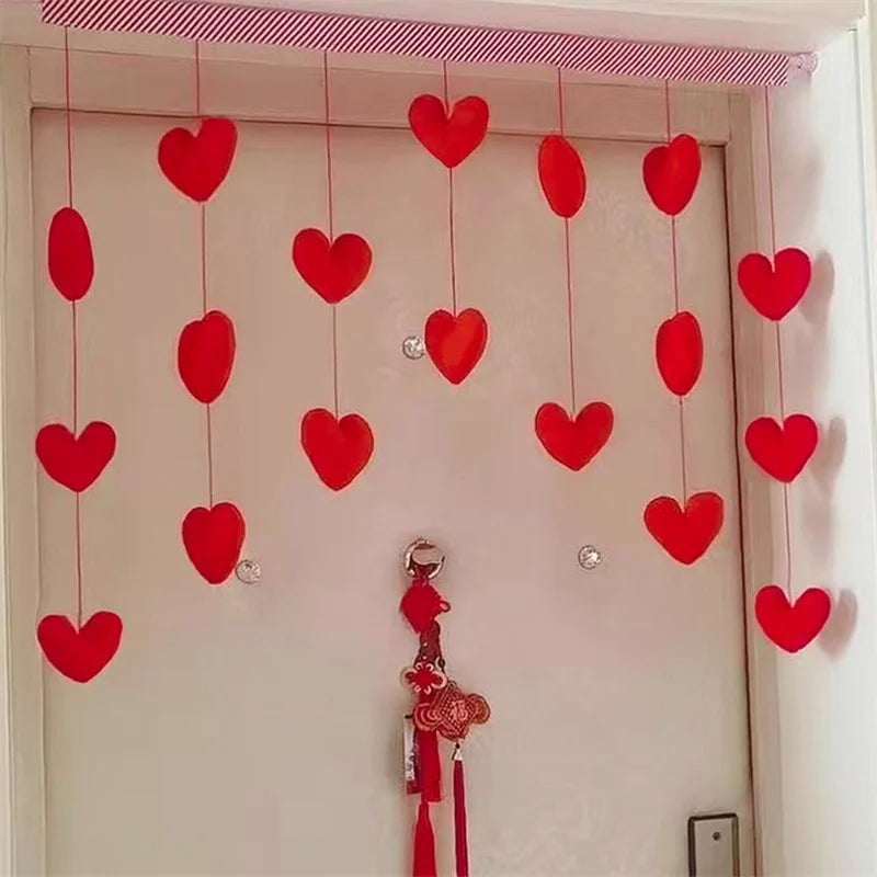 Lisslune | Cute Hanging Pink Heart Doorway Decor