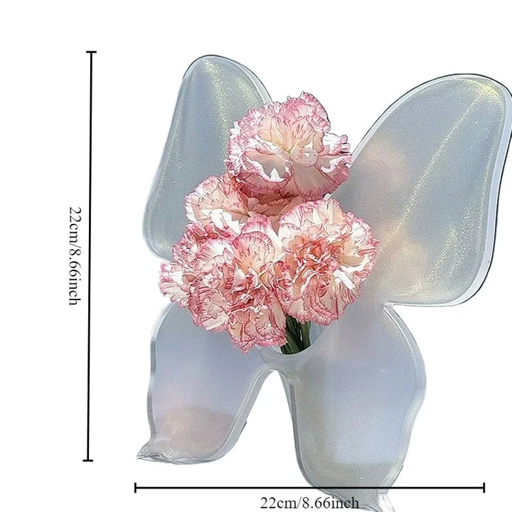 Lisslune | Artistic Butterfly Clear Flower Vase