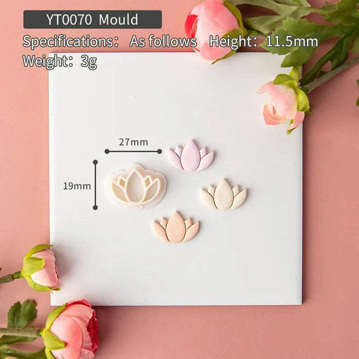 Lisslune | Flower and geometric polymer clay cutters for unique earrings and jewelry creations