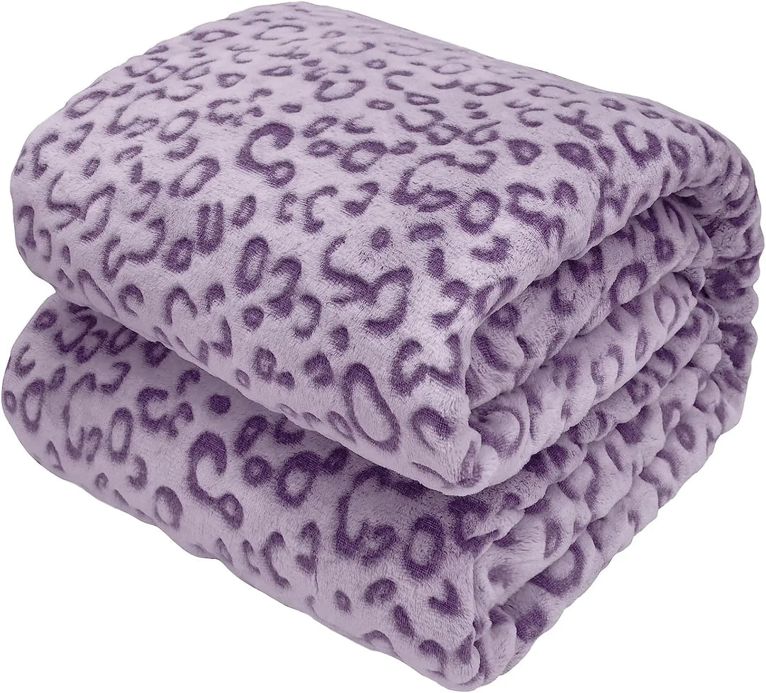Lisslune | Leopard pattern fleece blanket