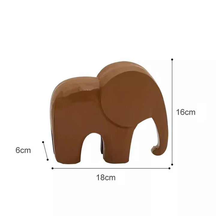 Rynx | Nordic Wood Elephant Ornament Morandi Home Decoration Accessories Office Desk Miniature Crafts Kids Room Decor