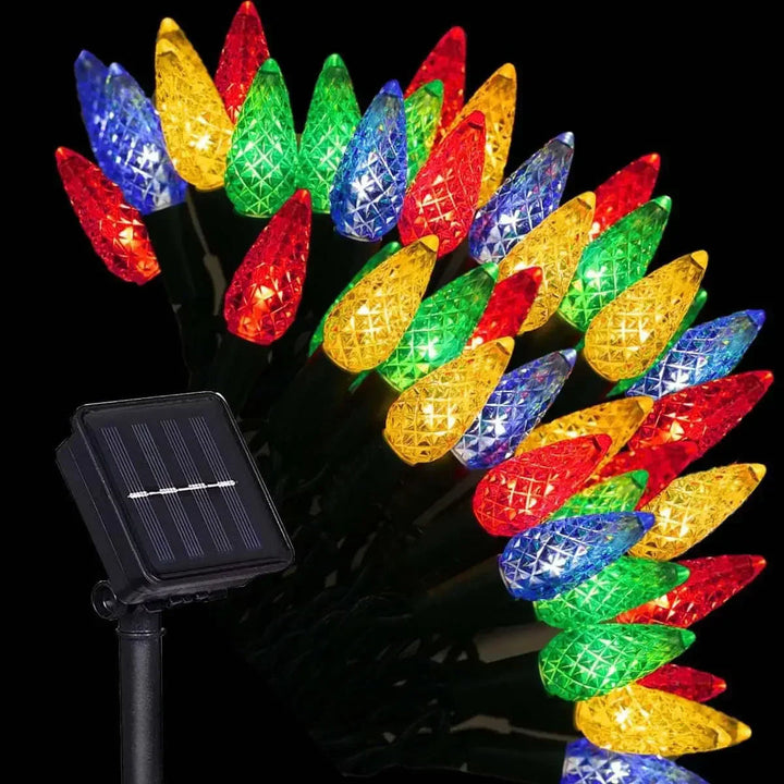 Lisslune | GlowLume Solar Powered C6 String Lights – Create A Magical Outdoor Decoration