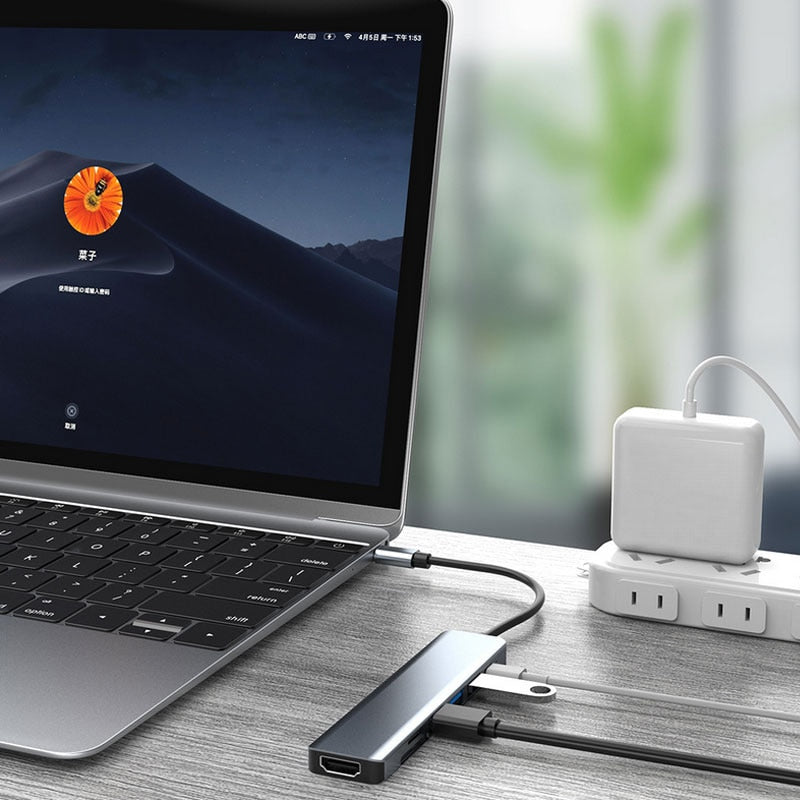 Lisslune | Thunderbolt 3 USB-C Hub with HDMI, PD, SD/TF for MacBook Air M1 and iPad Pro