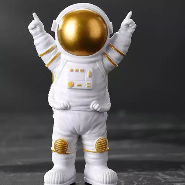 Lisslune | Resin Astronaut Figure Statue Space Traveler Sculpture Educational Toy Desk Decoration Astronaut Model For Children Gift