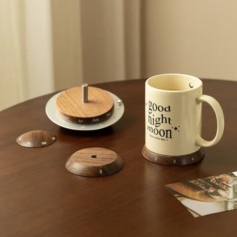 Lisslune | Cosmic Cycle Minimalist Rotating Wooden Calendar