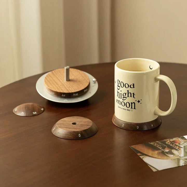 Lisslune | Cosmic Cycle Minimalist Rotating Wooden Calendar