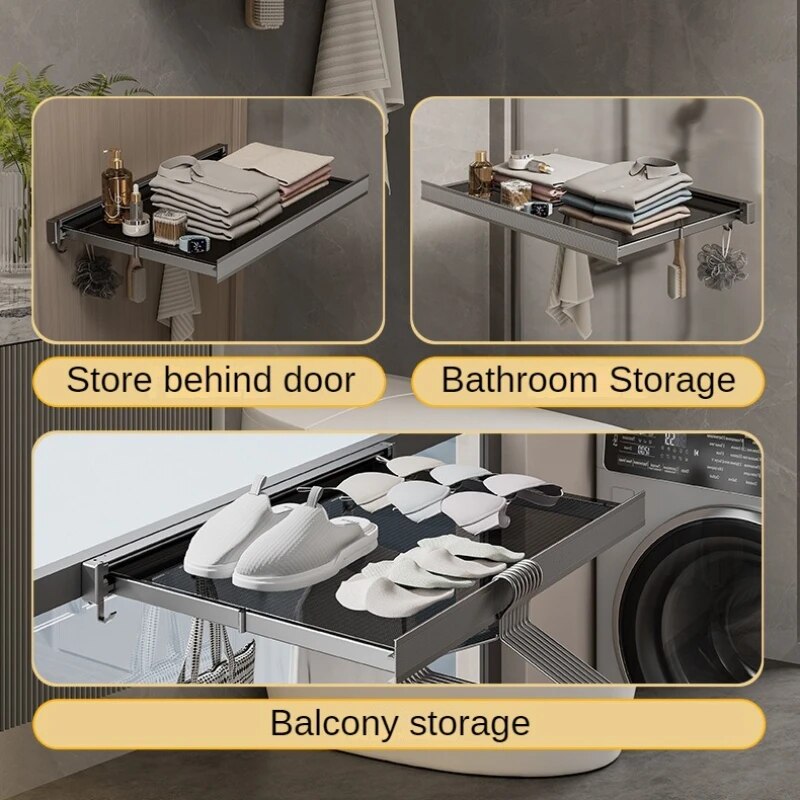 Lisslune | Retractable Laundry Organizer Net Rack