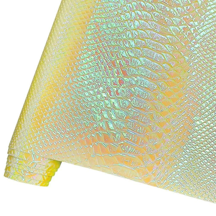 Lisslune | Captivating iridescent snake leather synthetic leather roll - The ultimate crafting essential