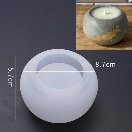 Lisslune | Round Silicone Molds for Creative Candle Holders and Stylish Plant Pots: Elevate Your Home Decor Projects