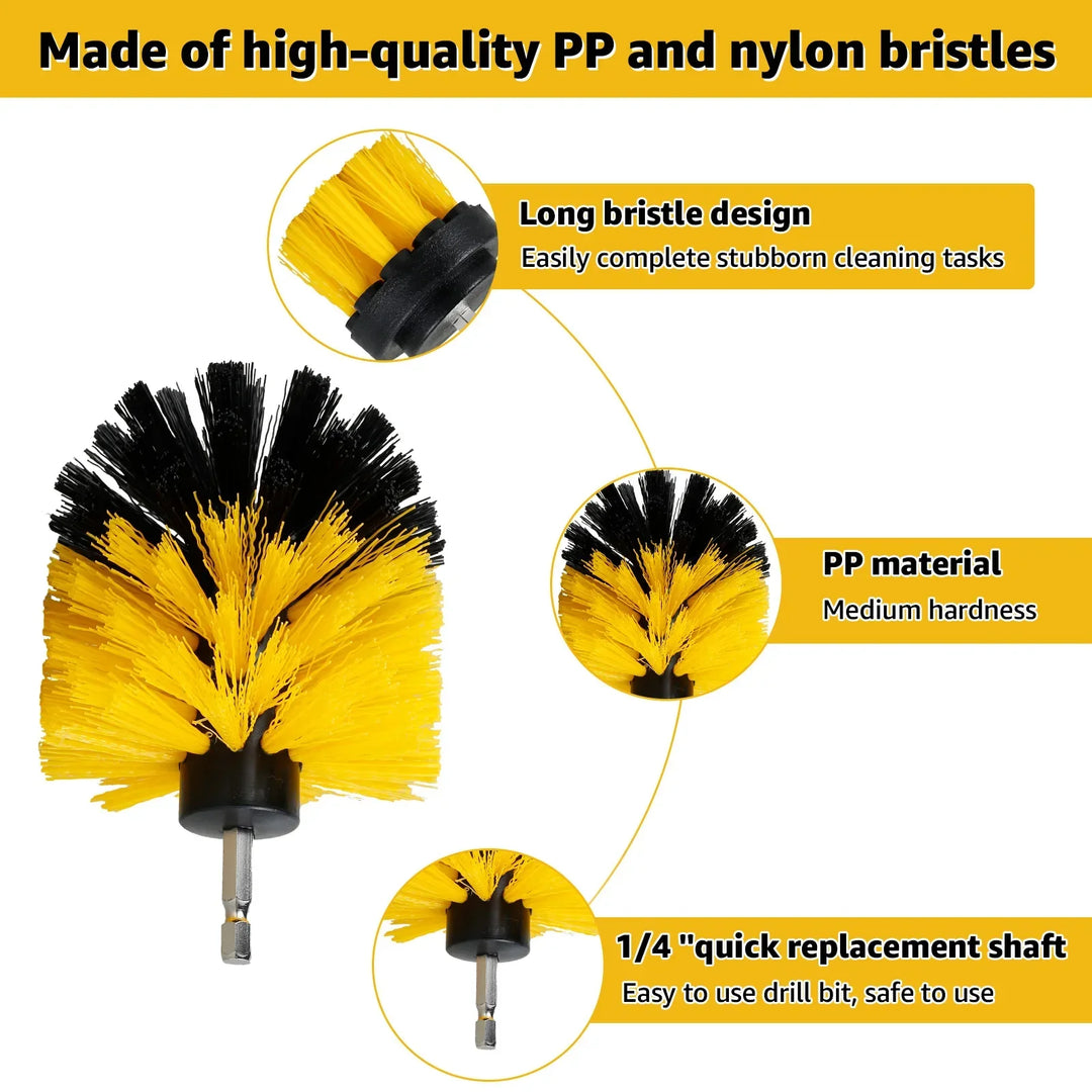 Lisslune | 5PCS Electric Drill Attachment Ultimate Cleaning Brush Kit