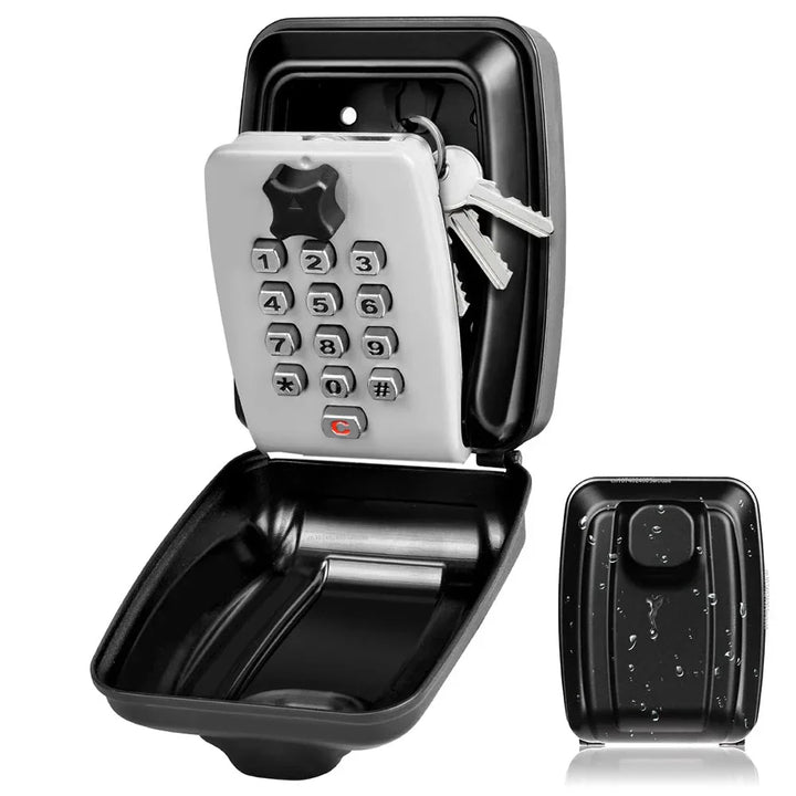 Lisslune | Waterproof Wall-Mounted Key Safe Box – Outdoor Lockable Key Storage with Combination Code