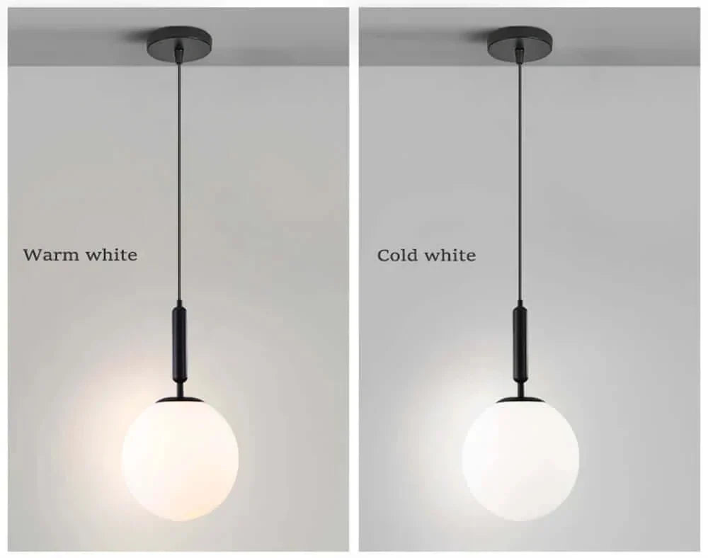 Lisslune | Mid-Century Modern Glass Ball Pendant Light