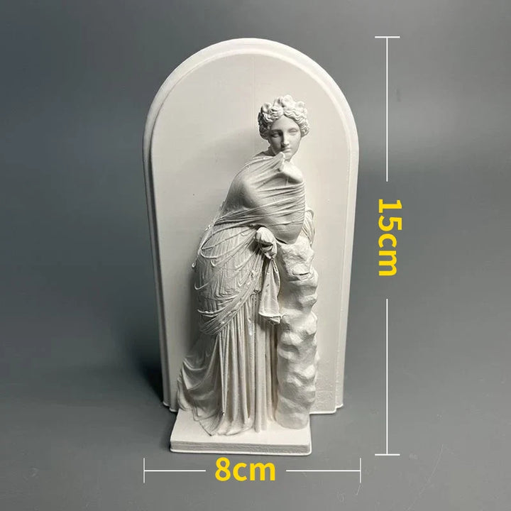Lisslune | Nordic INS Style Character Plaster Statue DIY Painted Sketch Photography Props Table Decorations Home Art Plaster Decoration