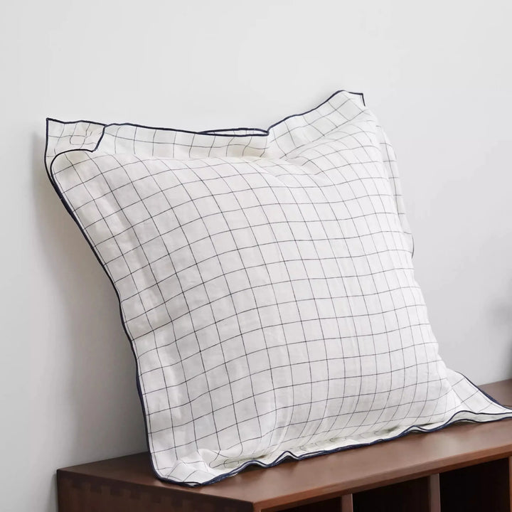 Rynx | French Style Linen Shirt Pillow Case Square Pillow Case Decorative Stripes Pillow Case Pillow Case for Home Room Studio