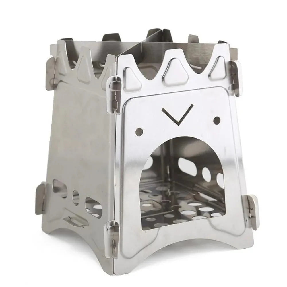 Lisslune | Compact Outdoor Stainless Steel Camping Stove - Perfect for Hiking and Cooking in the Wild