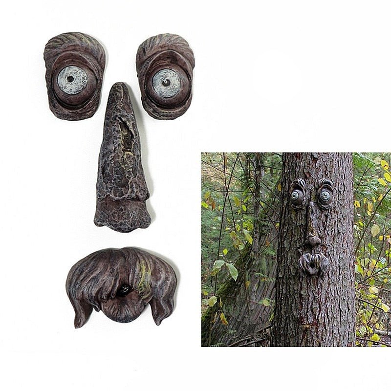 Lisslune | Funny garden decoration tree face old man