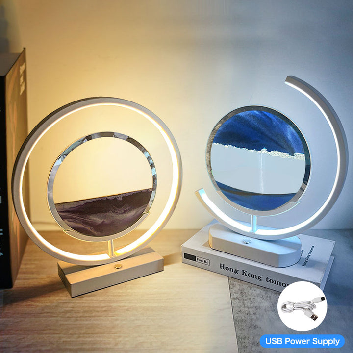 Lisslune | 3D LED Flowing Sand Art Table Lamp