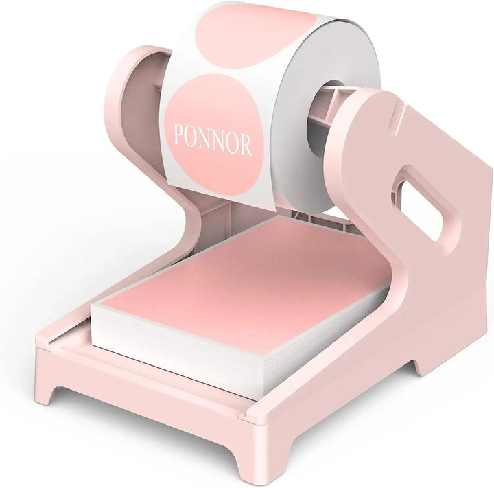 Lisslune | Chic Pink Label Printer Stand - Elegant and Space-Saving Organizer