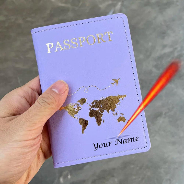 Lisslune | Custom engraved passport holder for adventurous couples - Elegant travel essential