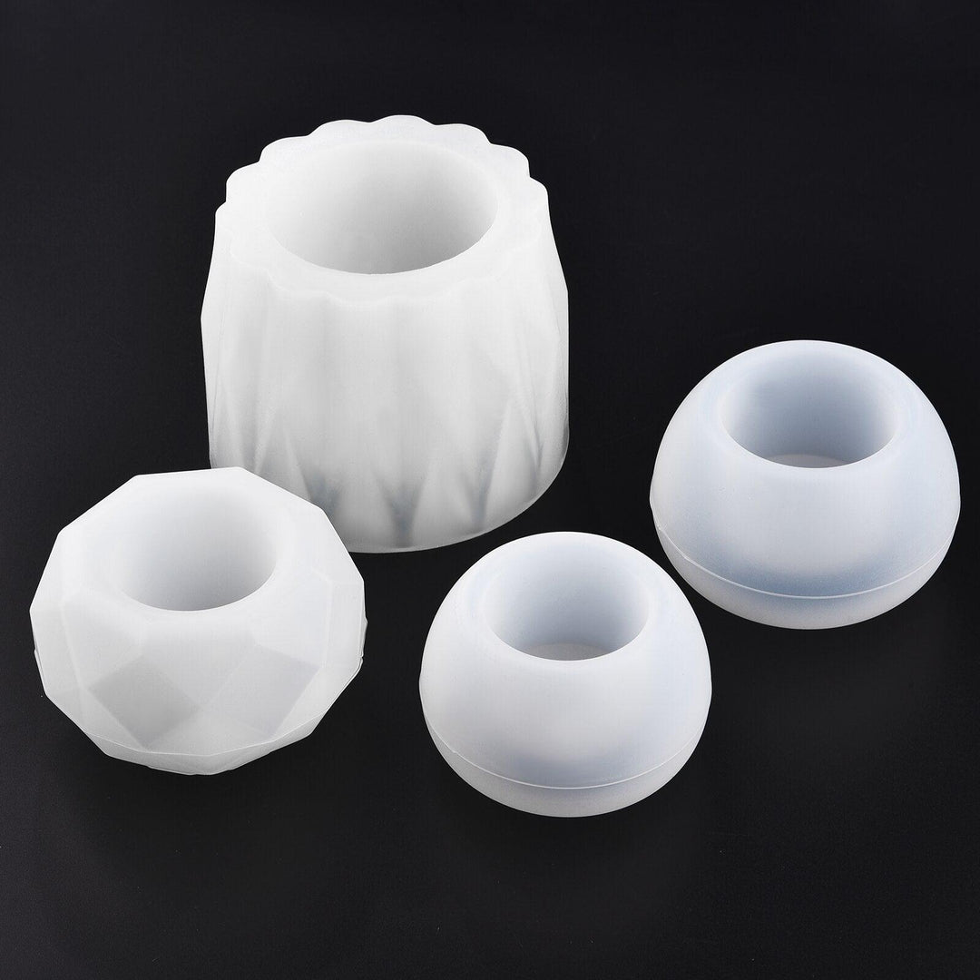 Lisslune | Silicone mold set for creative candle jars and flower planters