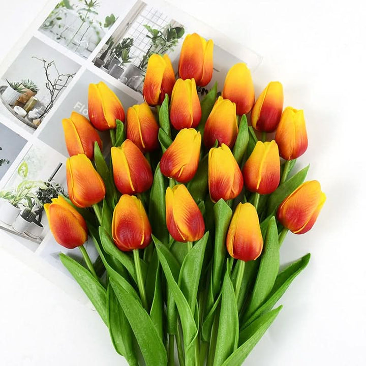 Lisslune | Artificial Tulip Bouquet with Realistic Lifelike Flowers