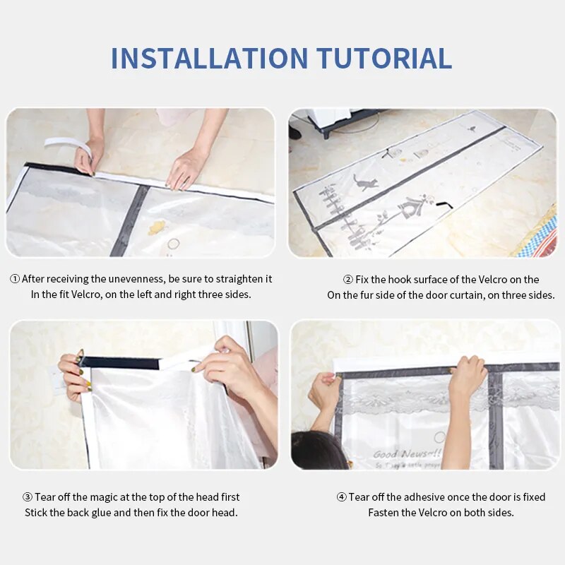 Lisslune | Magnetic Cold-Proof Cotton Door Curtain