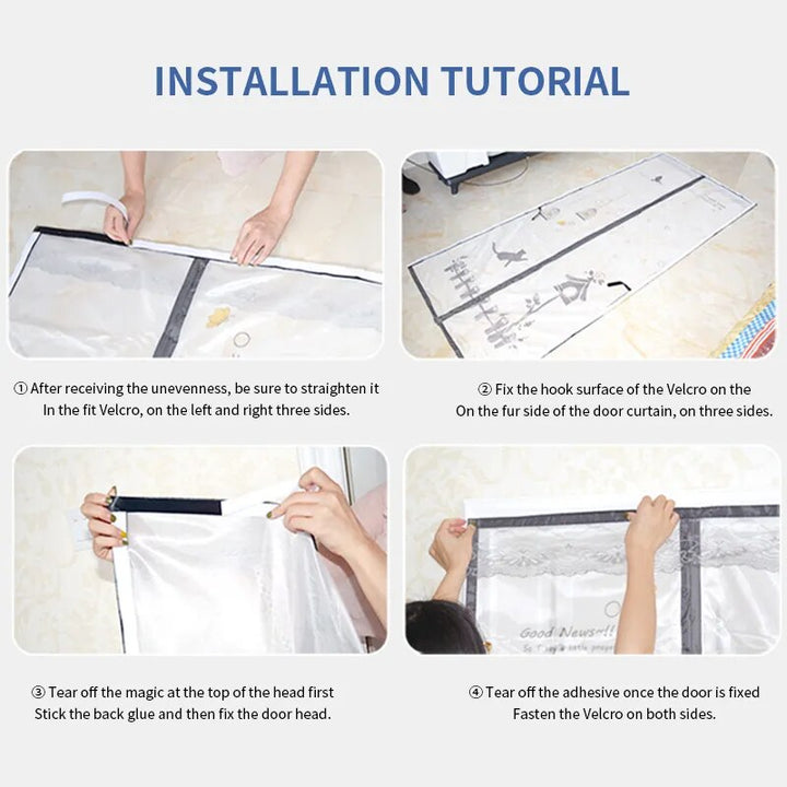 Lisslune | Magnetic Cold-Proof Cotton Door Curtain