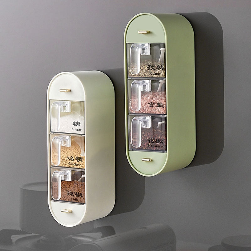 Lisslune | Kitchen Organizer Wall-Mounted Seasoning Station