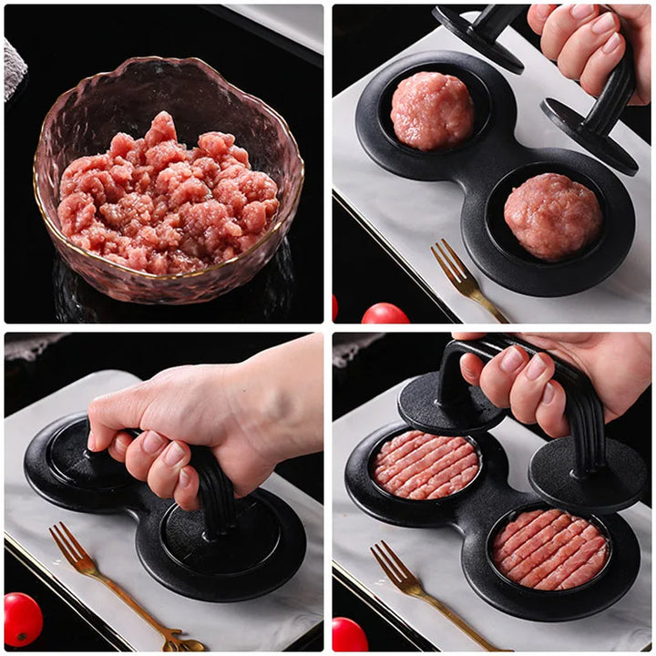 Lisslune | Ultimate Double Grid Burger Rice Ball Molding Gadget