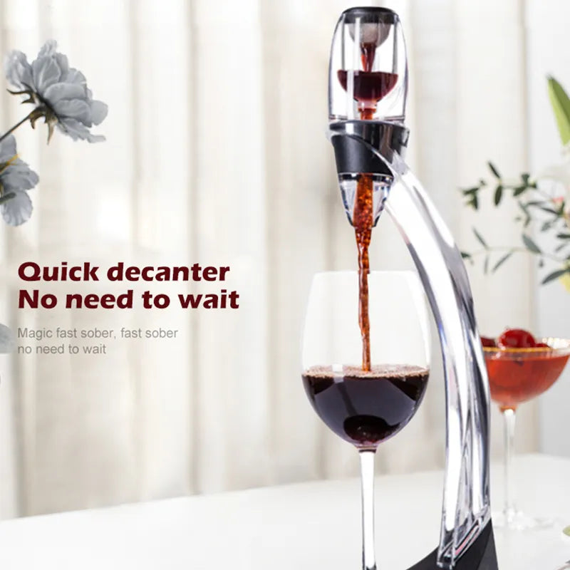 Lisslune | Wine aerator, decanter, pourer, set with filters, air purifier, stand diffuser, air aerator, sieve, aerator, wine for the dining room bar