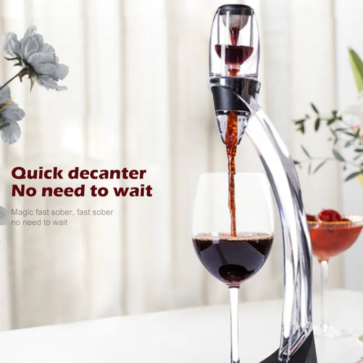 Lisslune | Wine aerator, decanter, pourer, set with filters, air purifier, stand diffuser, air aerator, sieve, aerator, wine for the dining room bar
