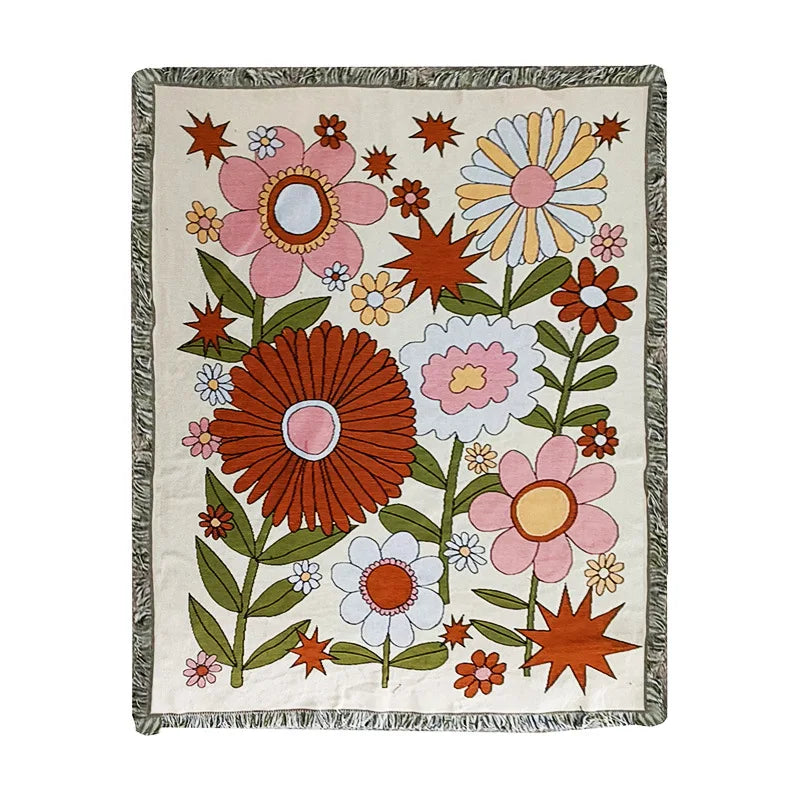 Lisslune | Floral Garden Throw Blanket