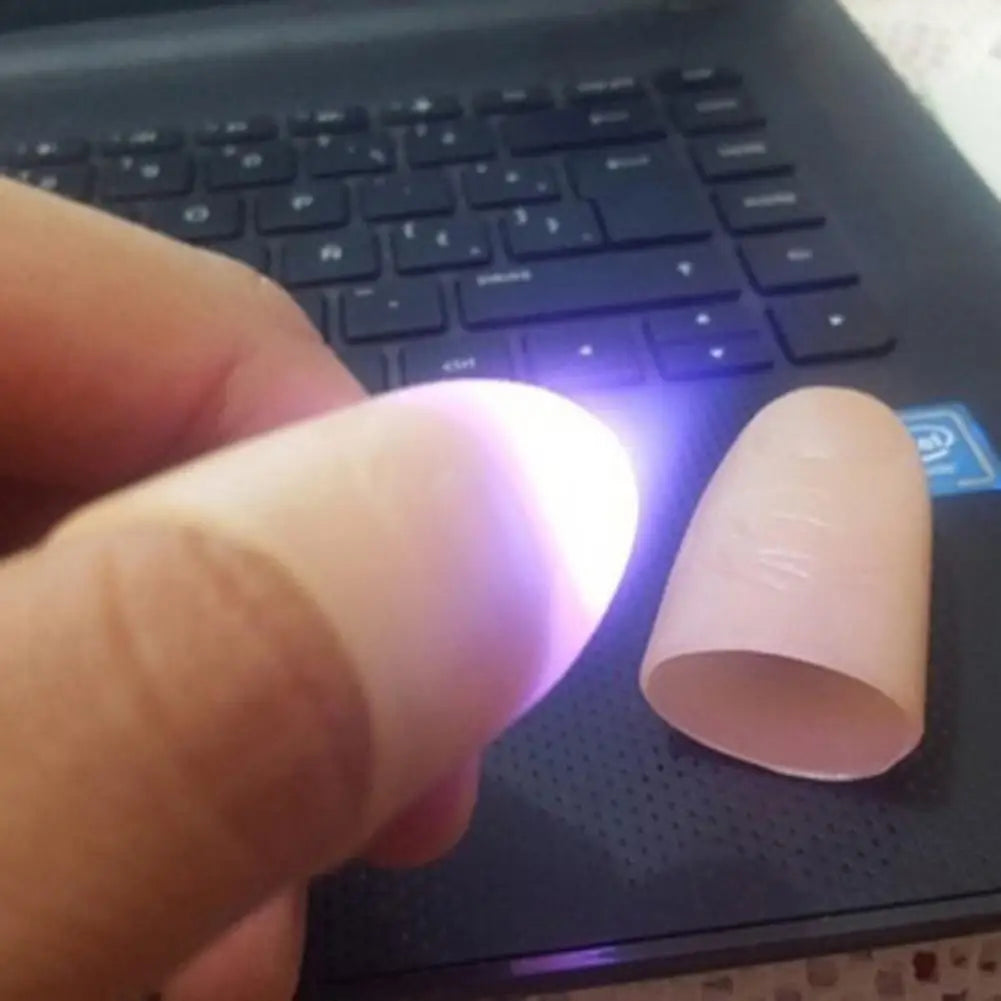 Rynx | 2Pcs Thumb Finger Light Magic Thumb Light Toy for Adults Magic Trick Props Led Blinking Finger Halloween Party Kids Toy