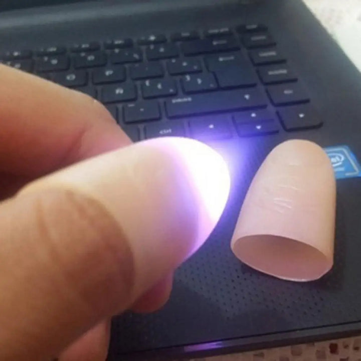 Rynx | 2Pcs Thumb Finger Light Magic Thumb Light Toy for Adults Magic Trick Props Led Blinking Finger Halloween Party Kids Toy