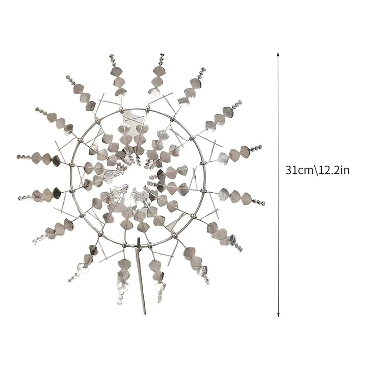 Lisslune | Unique Solar-Powered Kinetic Metal Windmill Spinner - Magical Wind Collectors for Patio, Garden, Lawn Outdoor Decoration