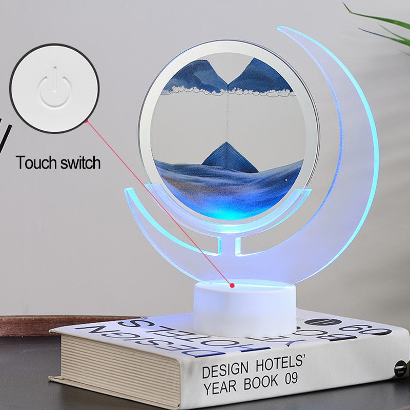 Lisslune | Sand Serenity Moon Shape Night Light