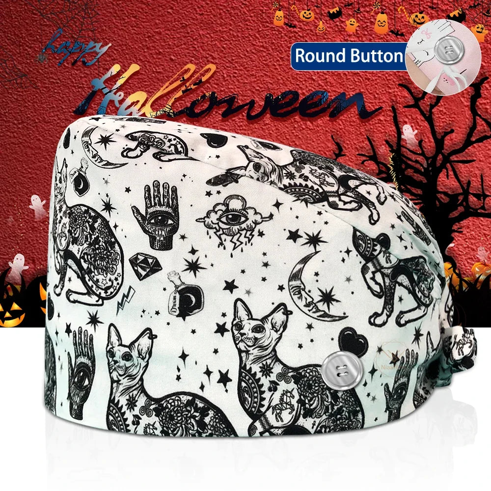 Lisslune | Surgical Skull Print Apron with Adjustable Design and Button