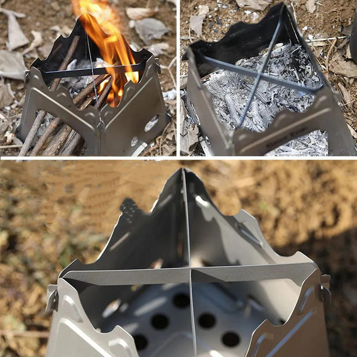 Lisslune | Compact Outdoor Stainless Steel Camping Stove - Perfect for Hiking and Cooking in the Wild