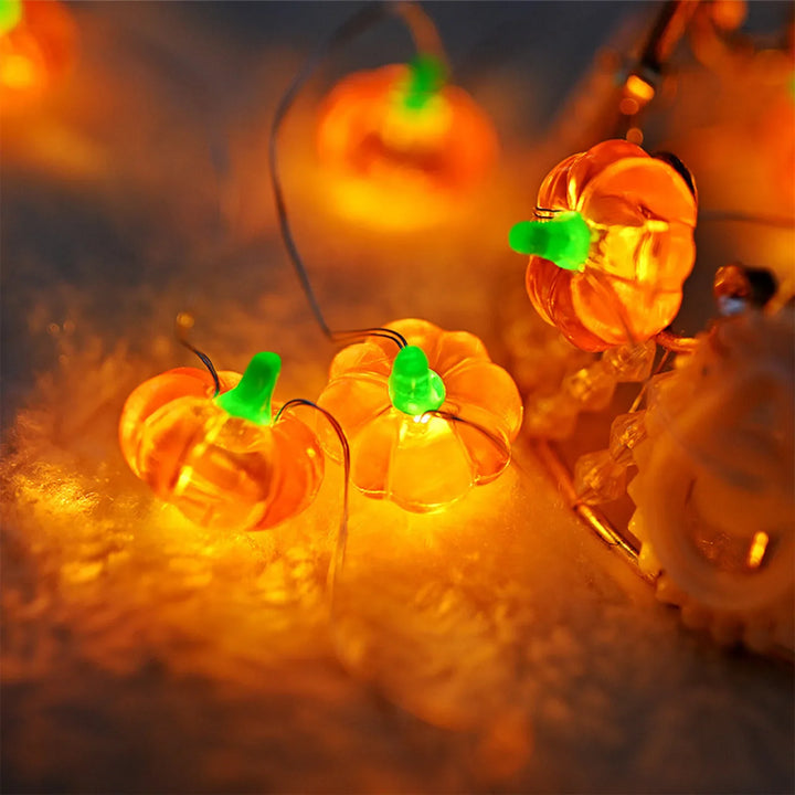 Rynx | Pumpkin Horror Eyes LED String Lights Portable USB 20 40 LEDs Halloween Party Decoration For Home Bar Atmosphere Decor