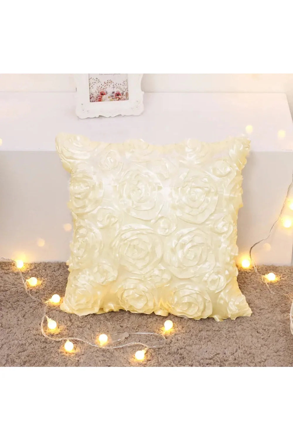 Lisslune | 3D Rose pillow cover